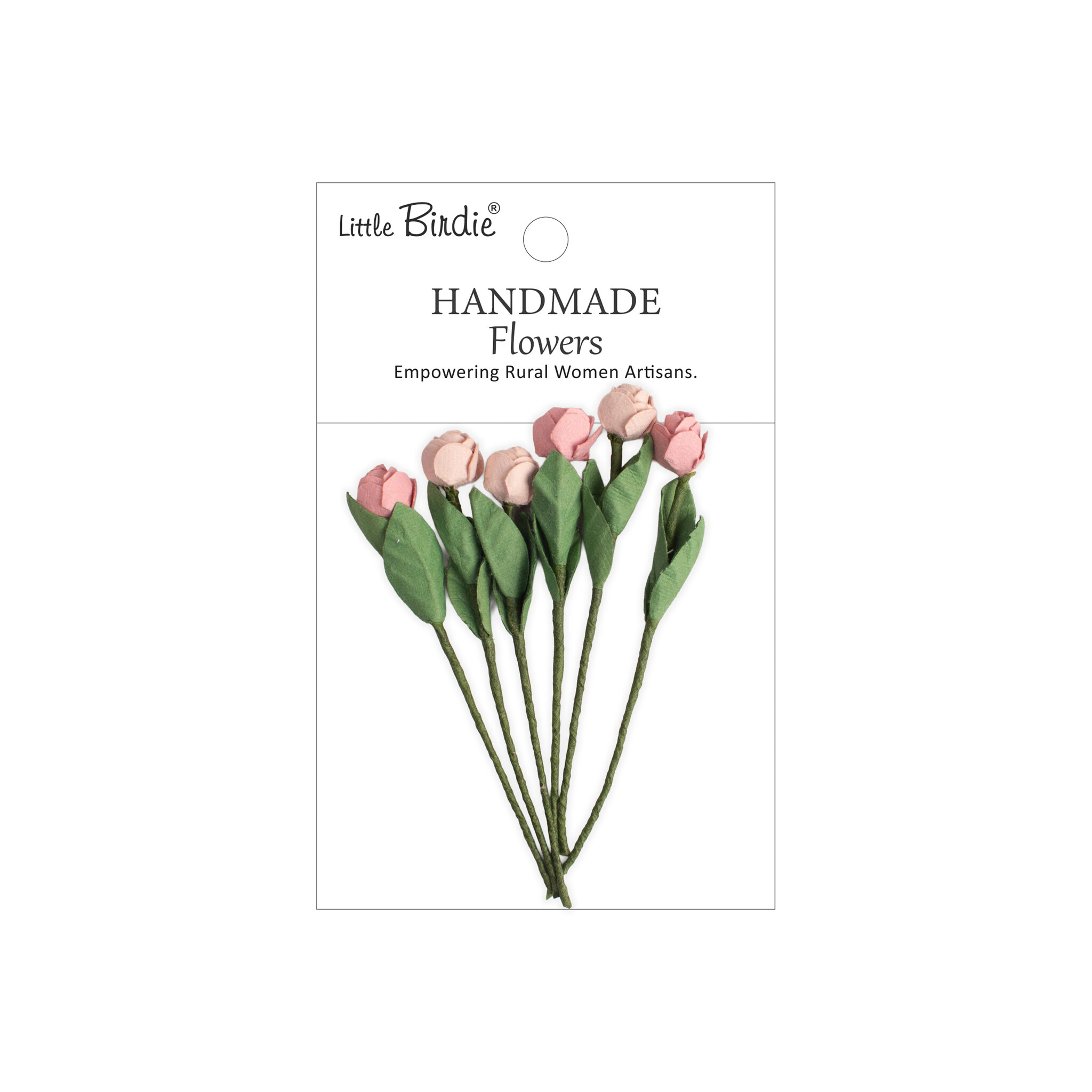 Little Birdie Handgemaakte Bloemen - Freda, Pink Passion 6pc