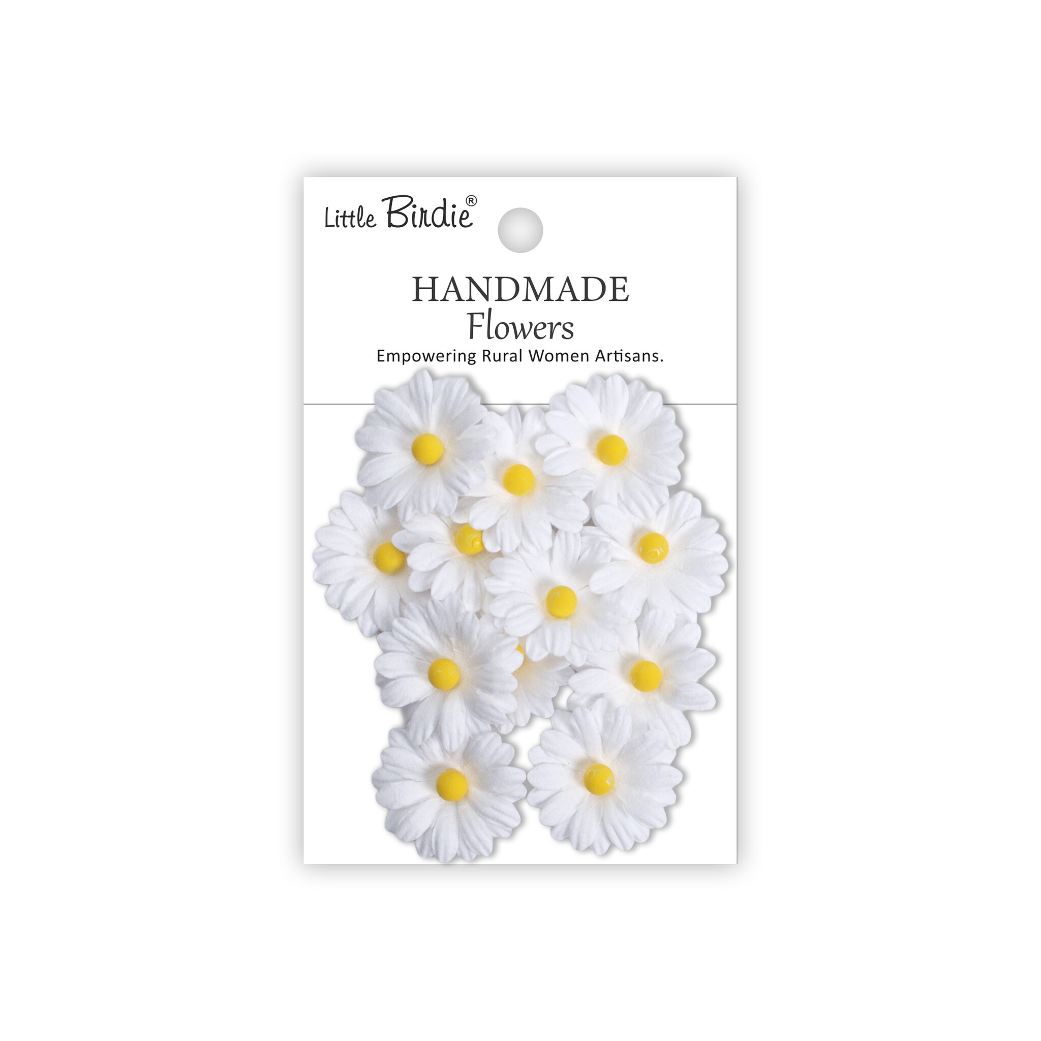 Little Birdie Handgemaakte Bloemen Della - Frosty White 12pc