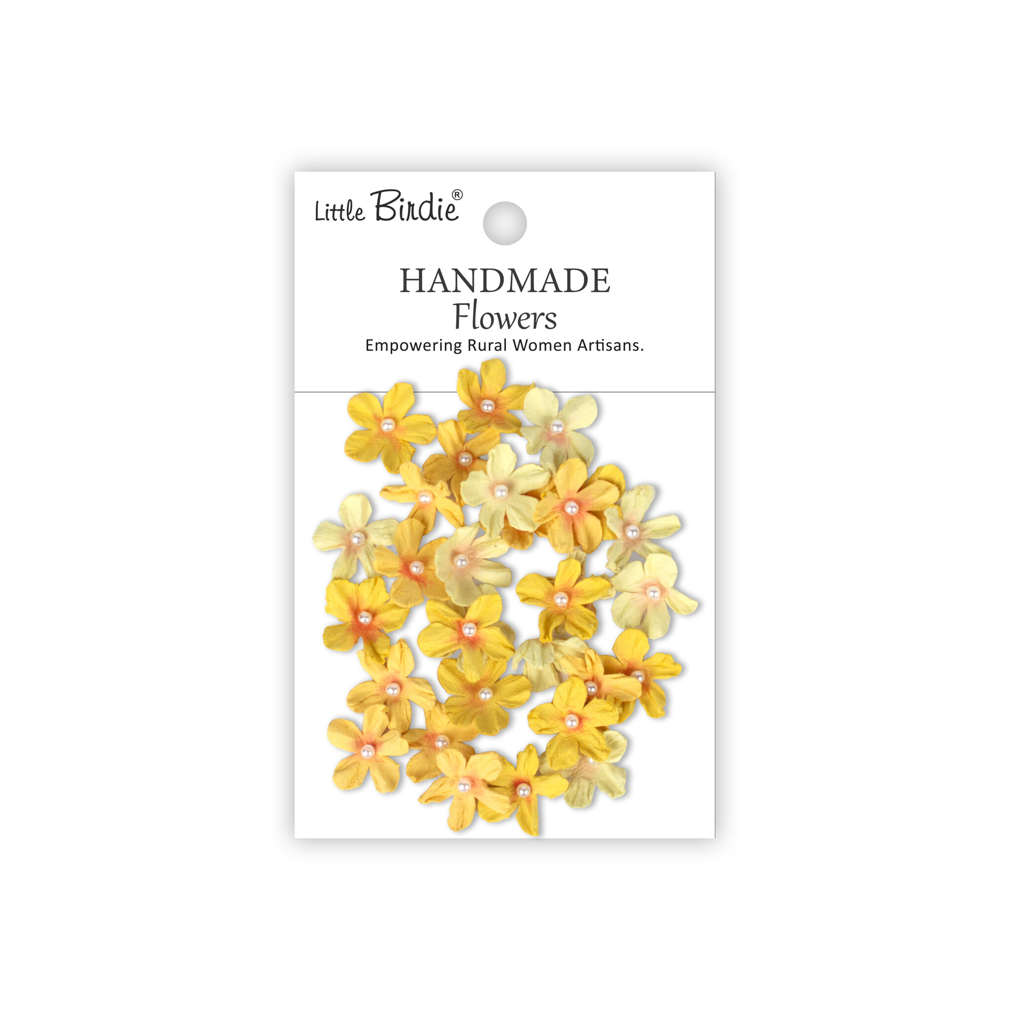 Little Birdie Handgemaakte Bloemen Pearl Petites - Sunshine 30pc