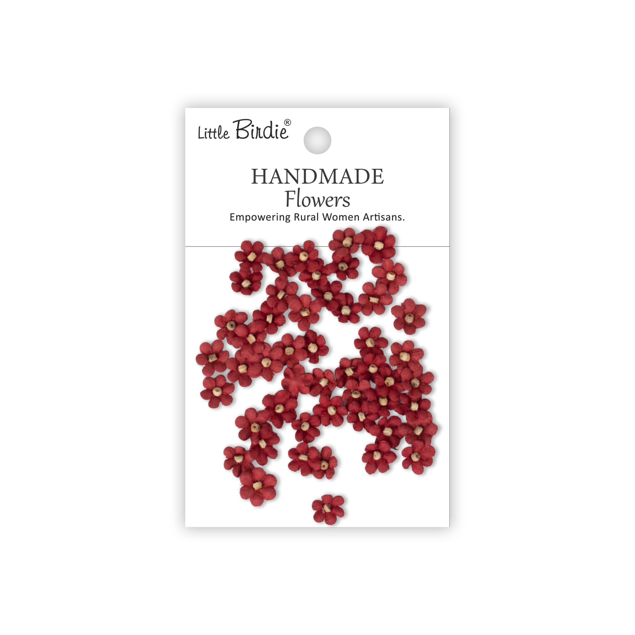 Little Birdie Handgemaakte Bloemen Esme - Cardinal Red 50pc