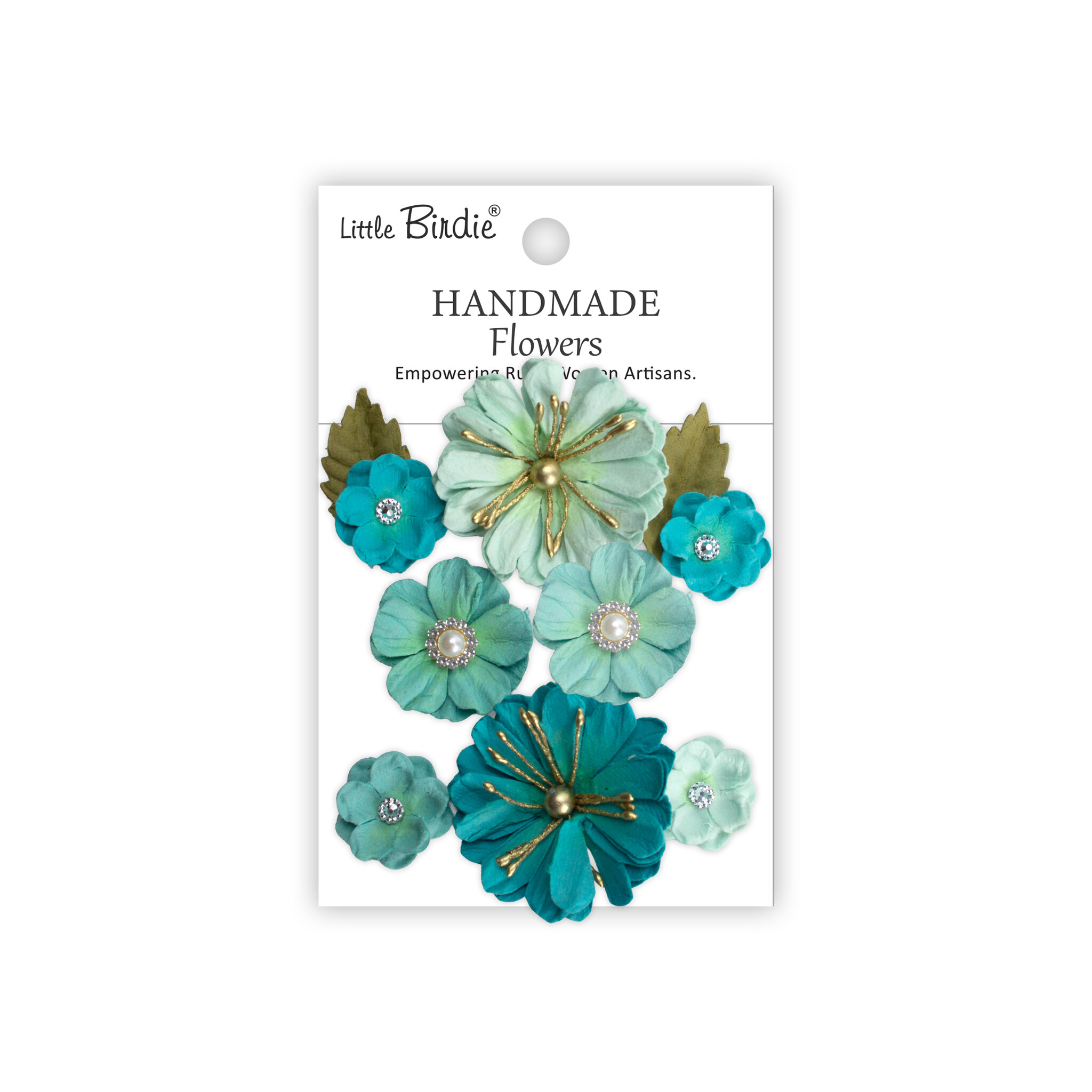Little Birdie Handgemaakte Bloemen Liora - Misty Sky 10pc