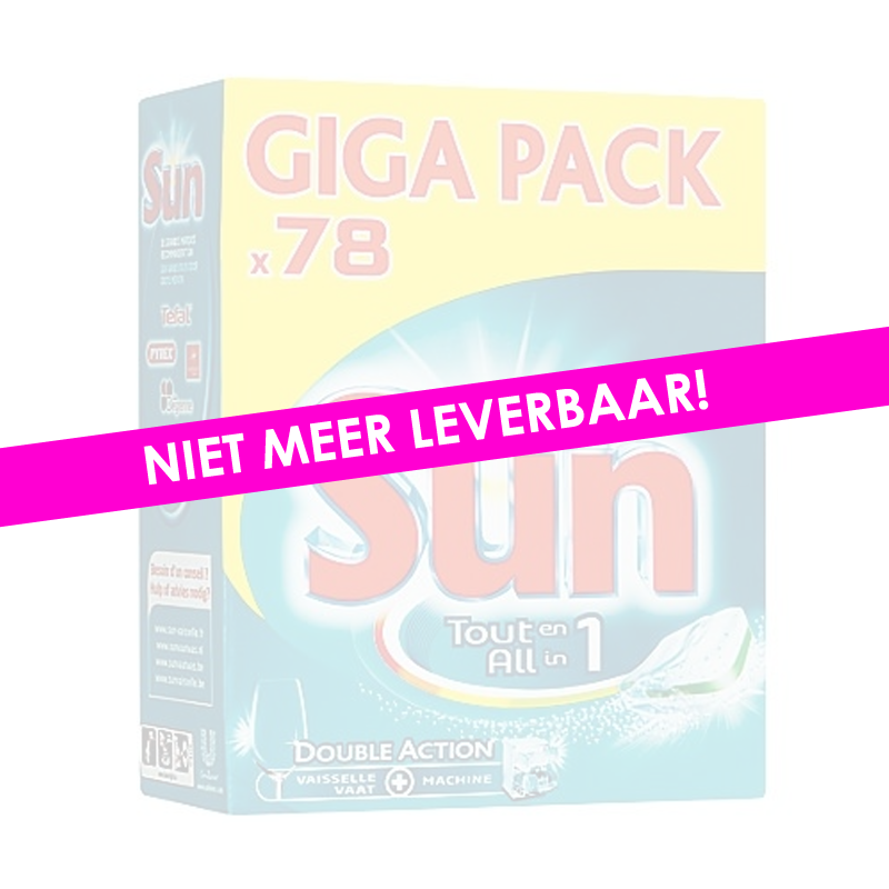 Vaatwastabletten Sun All-in-1 78 stuks
