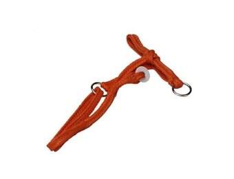 Halster Kalf nylon rood gevlochten