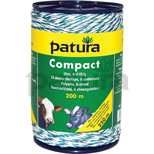 Kunststofdraad compact wit/groen