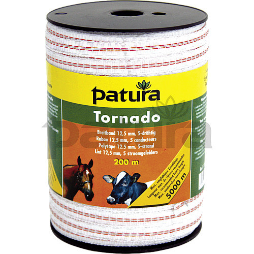Tornado  lint 12,5 mm wit/oranje