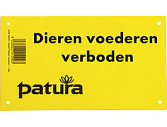 Waarschuwingsbord - Verboden dieren te voeren