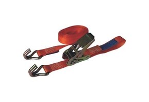 Spanband 7 meter met ratel en haak oranje