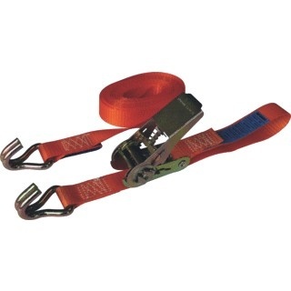 Spanband 7 meter met ratel en haak oranje