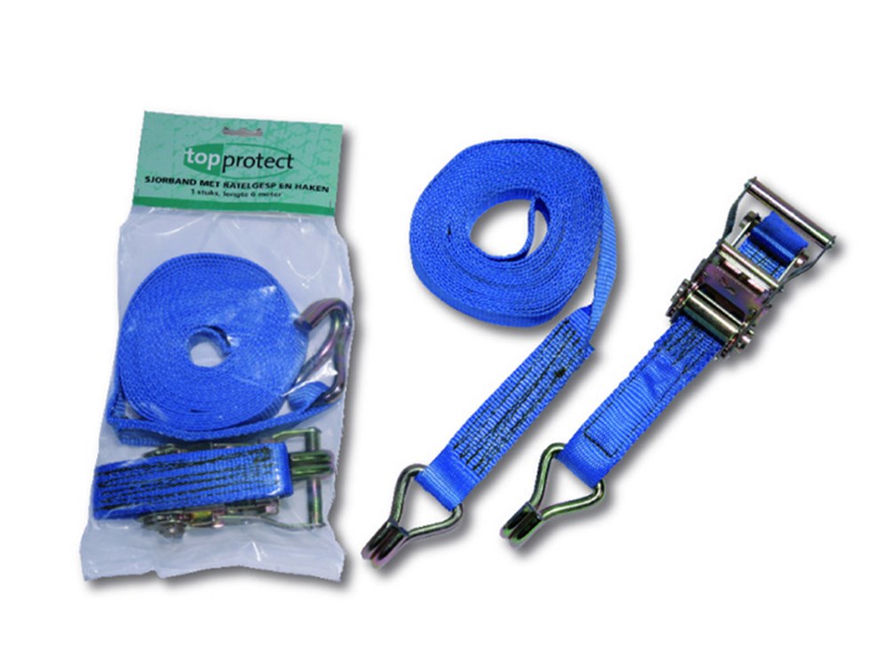 Spanband 25mm 6 meter ratelgesp en haken