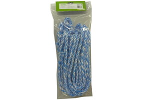 Koetouw nylon blauw/wit 200cm - 12mm 5 stuks
