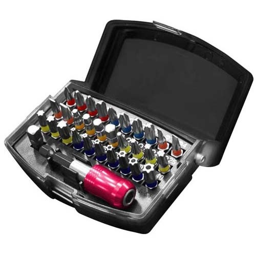 Bitset 32-delig met kleurcode in ophangverpakking