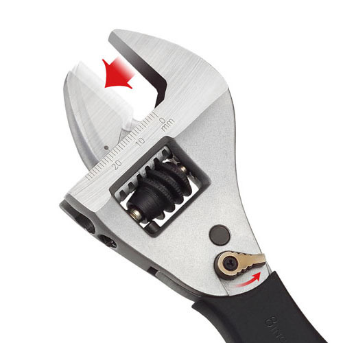 Verstelbare moersleutel met inschakelbare ratel 200mm