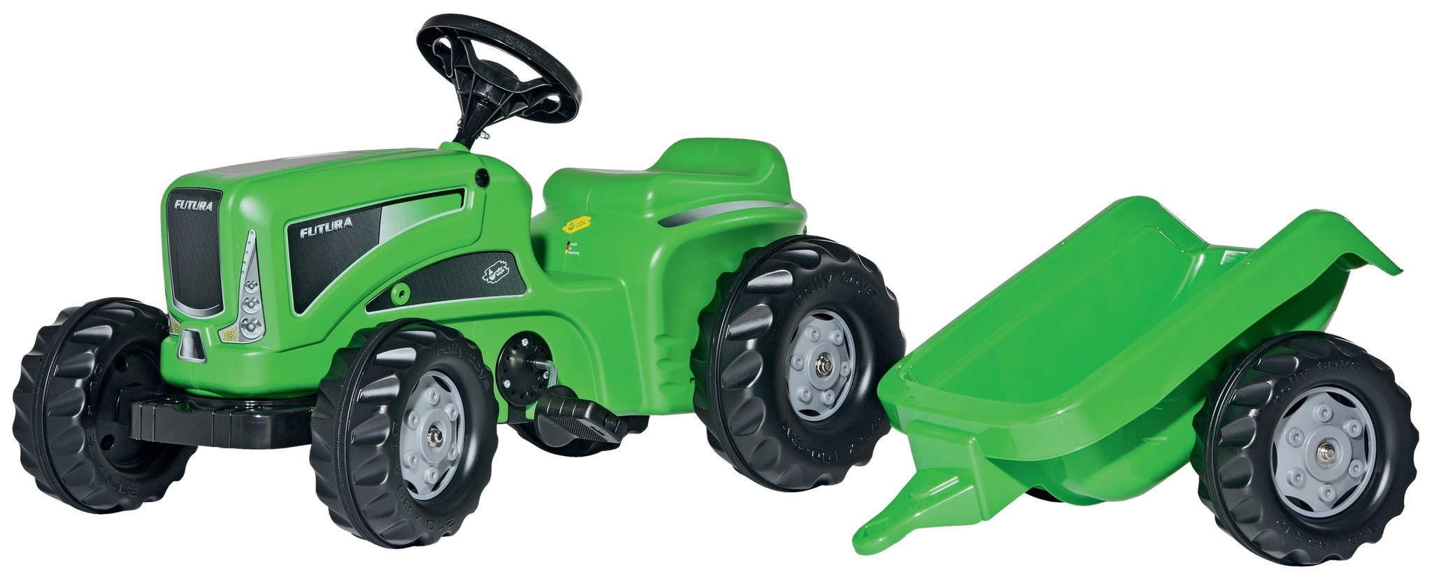 RollyKiddy Futura traptractor met  rollyKid trailer
