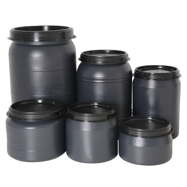 Voertonnen met schroefdeksel in diverse formaten