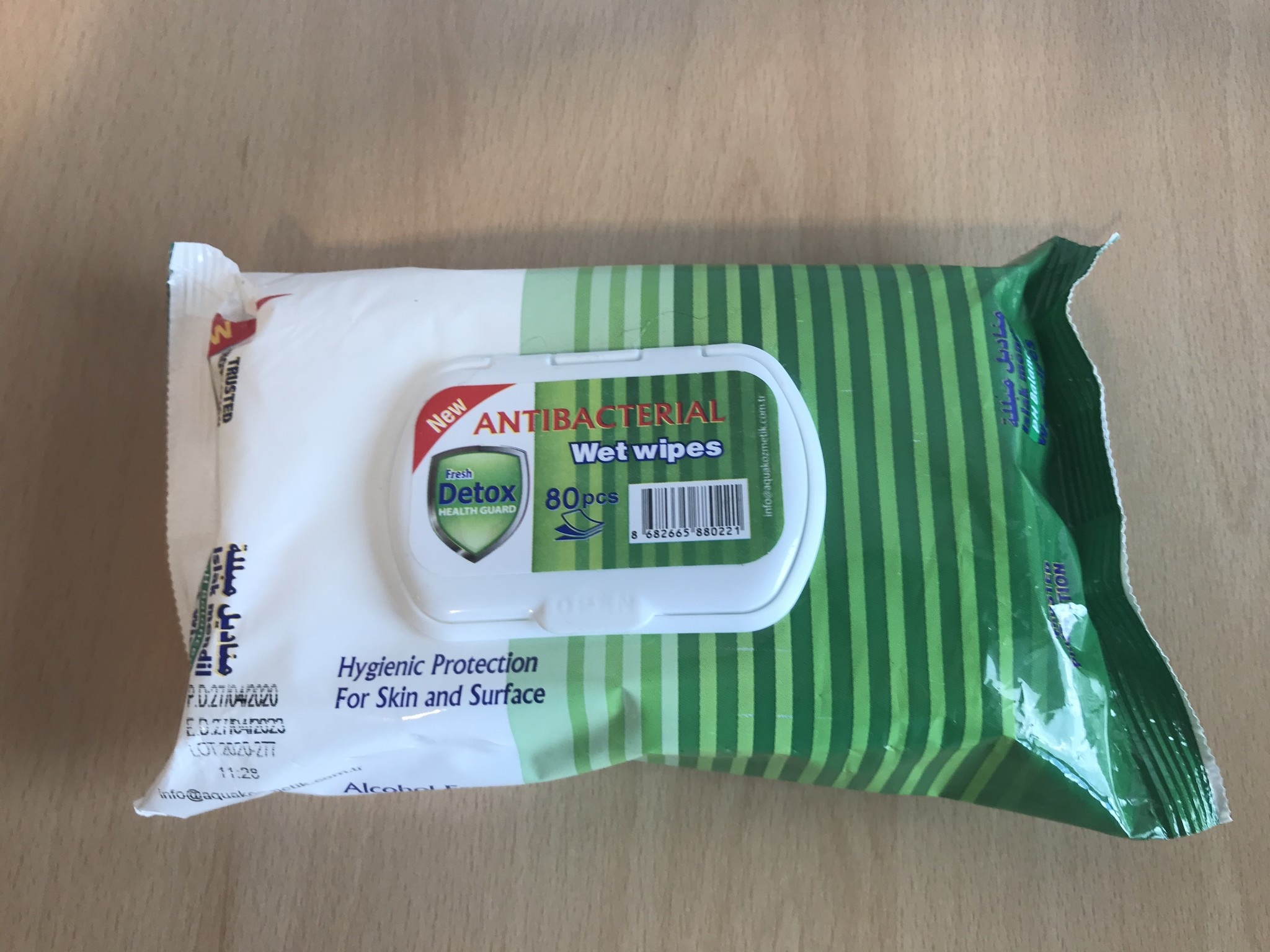 Detox Antibacteriële vochtige doekjes