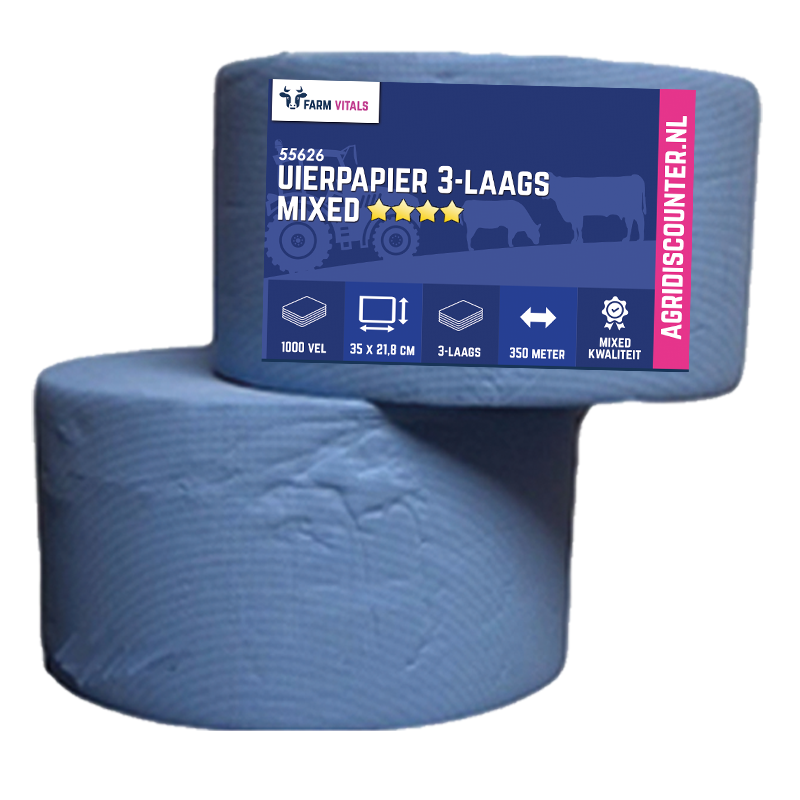 Uierpapier 3-laags MIXED pak 2 rol