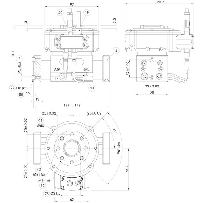 Schunk pneumatischer Parallelgreifer PSH22-1