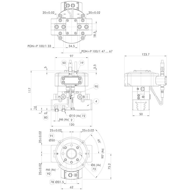 Schunk pneumatischer Parallelgreifer EOA-UR3510-PGN-plus-P 100-1