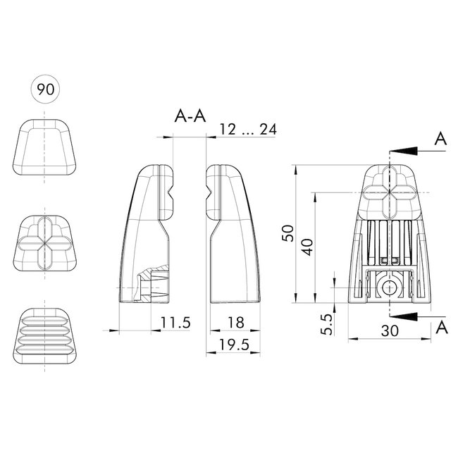 Schunk Aufsatzbacke 40/24  für Co-act EGP-C 40