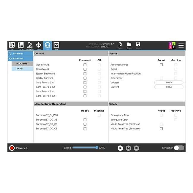 Universal Robots e-Series Injection Molding Machine Interface Option