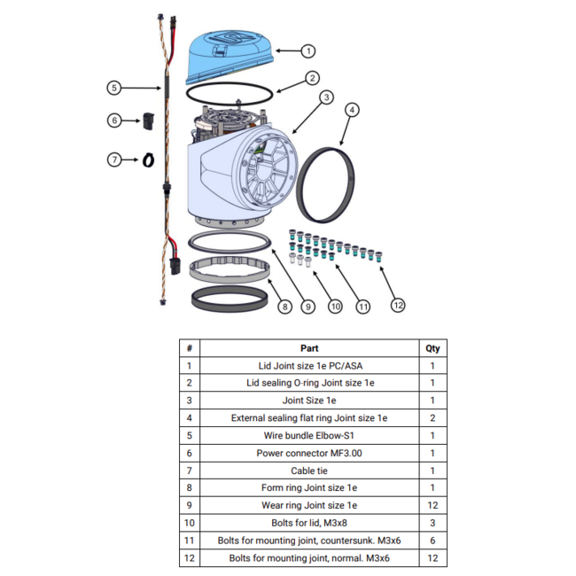 Universal Robots Joint Size 1 Elbow UR3e