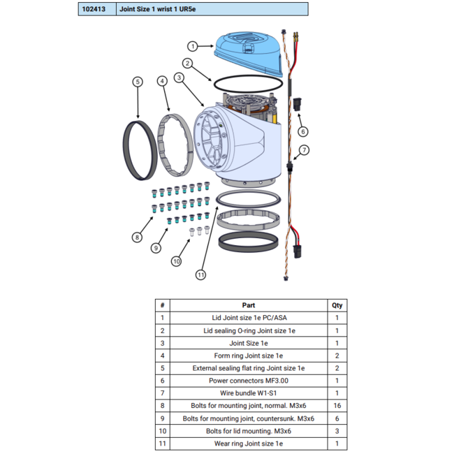 Universal Robots Joint Size 1 Wrist 1 UR5e