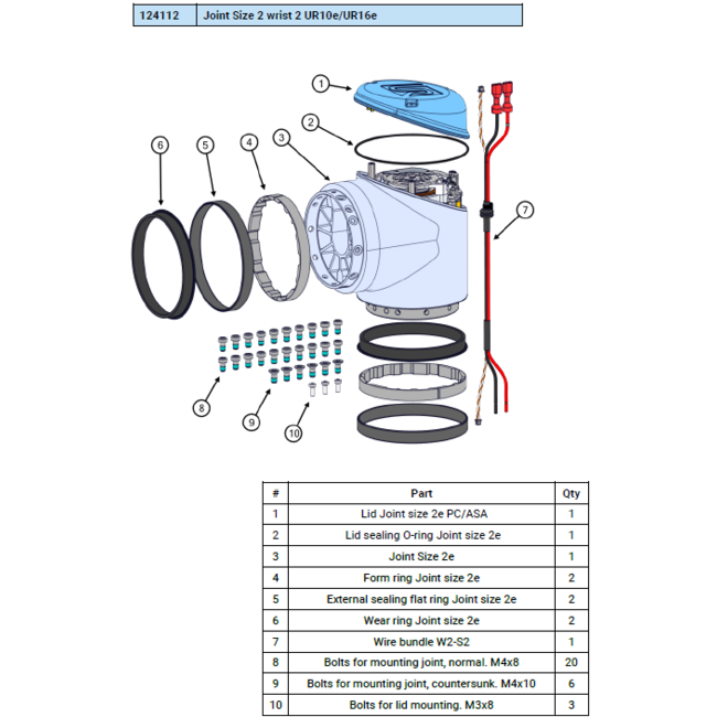 Universal Robots Joint Size 2 Wrist 2 UR10e/UR16e