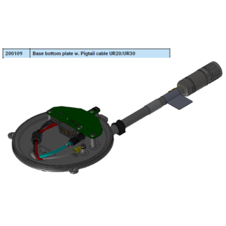 Universal Robots Base bottom plate w. Pigtail cable UR20/UR30