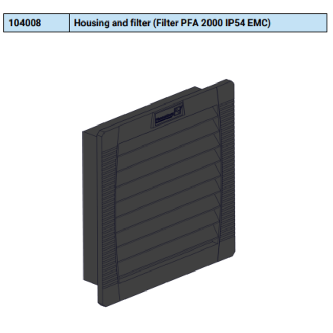 Universal Robots Housing and filter (Filter PFA 2000 IP54 EMC)