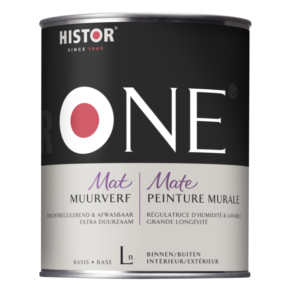 Histor One Muurverf Mat Vochtregulerend & Afwasbaar