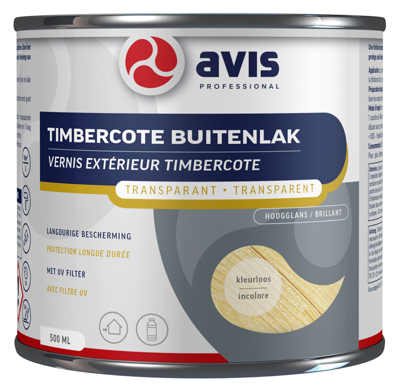 Avis Timbercote Buitenlak Hoogglans Kleurloos