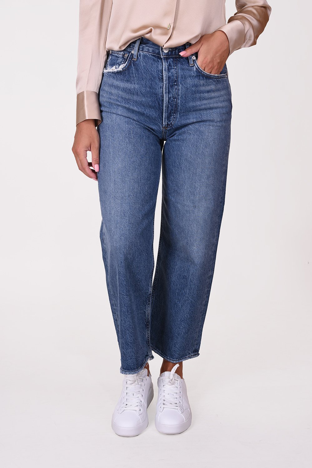 Agolde jeans Ren High Rise A117C-1139 blauw