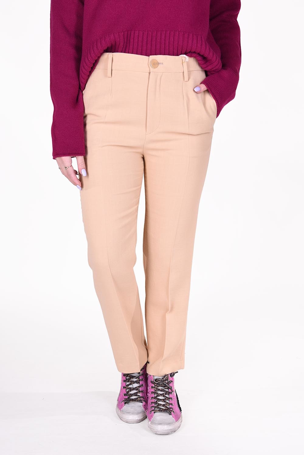 Forte_Forte broek 7513 beige Forte_Forte broek 7513 beige