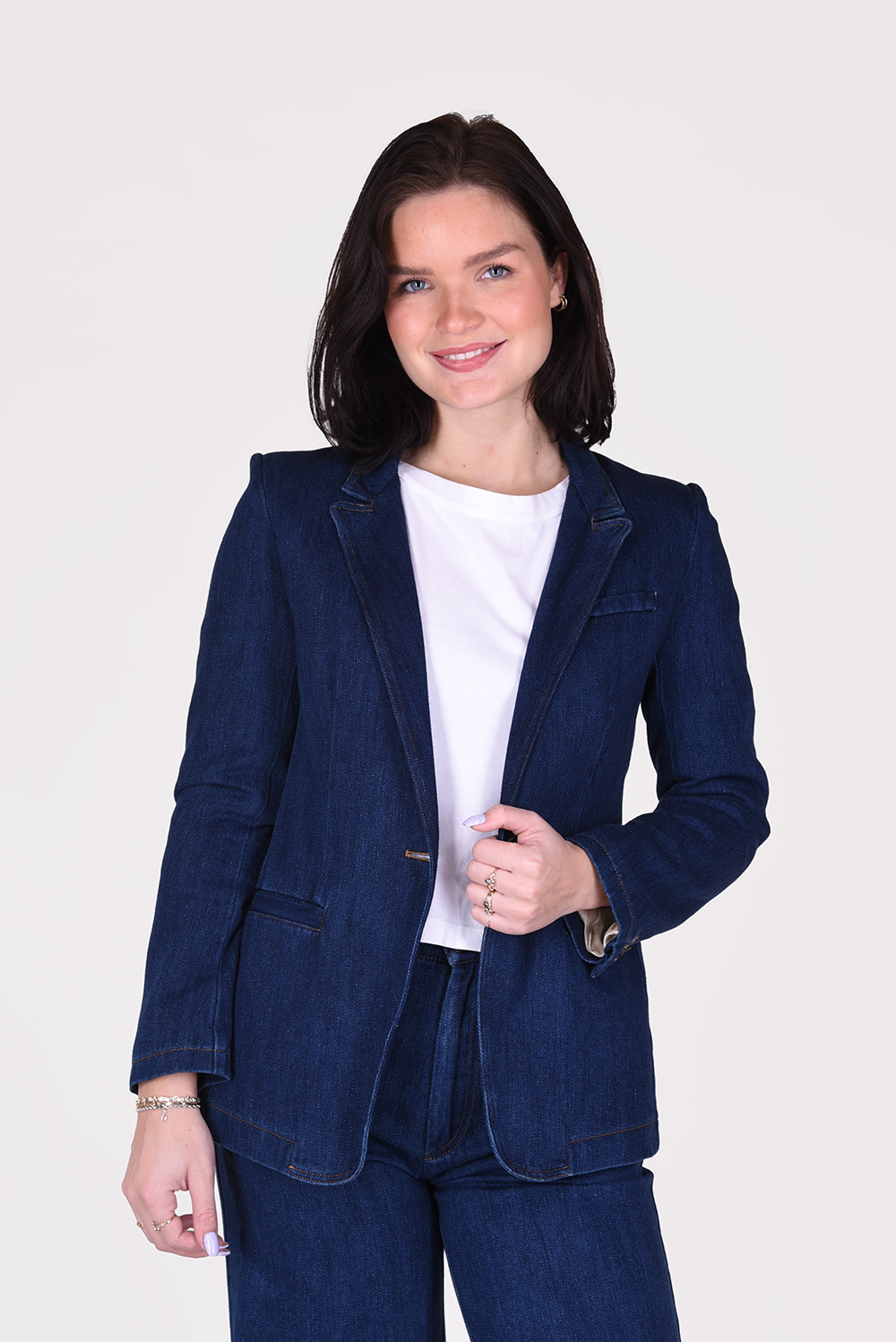 Forte_Forte blazer 8033 blauw Forte_Forte blazer 8033 blauw