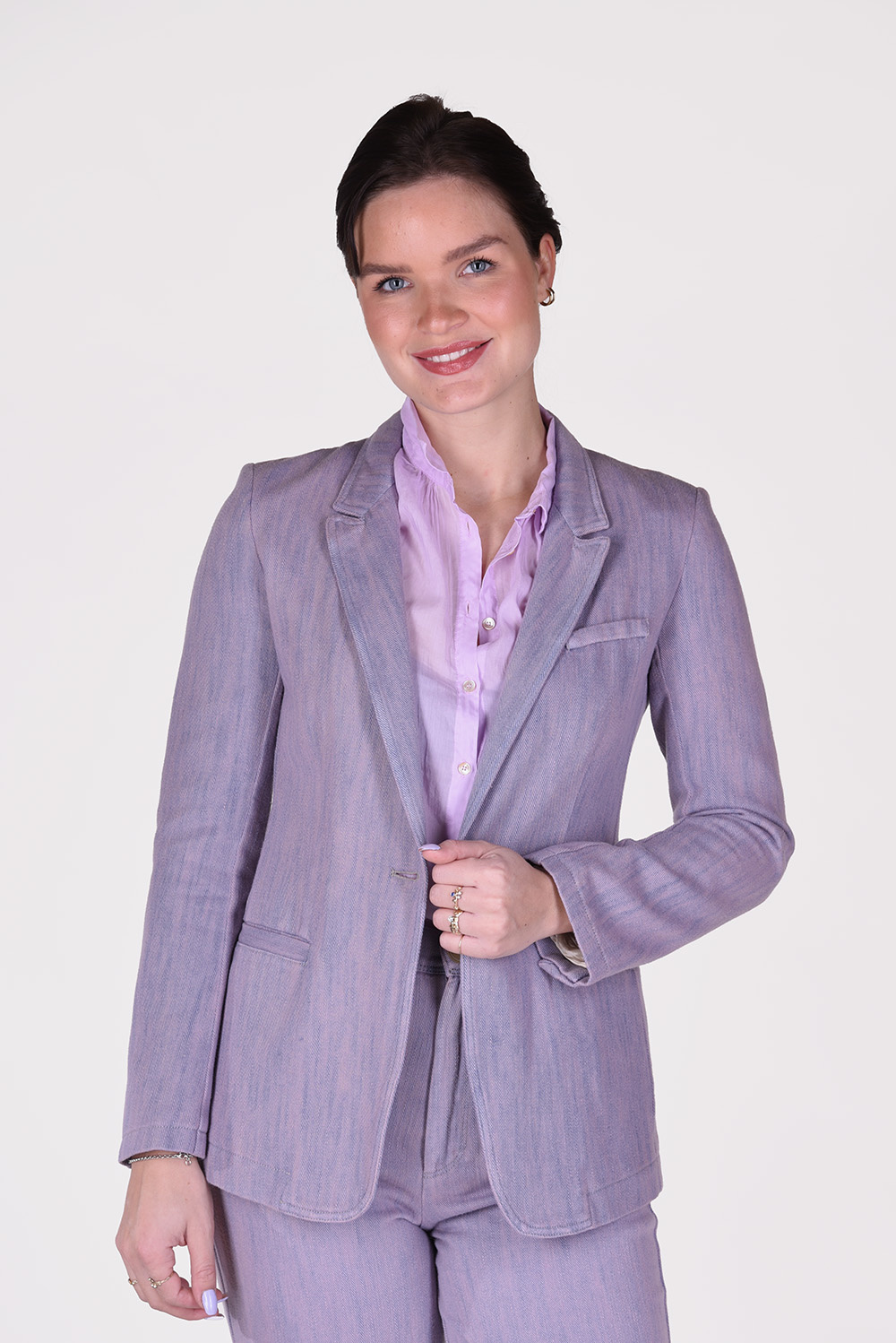 Forte_Forte blazer 8033 paars Forte_Forte blazer 8033 paars