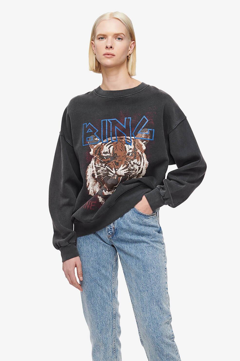 Anine Anine Bing sweater Tiger A-08-5002-000 black -