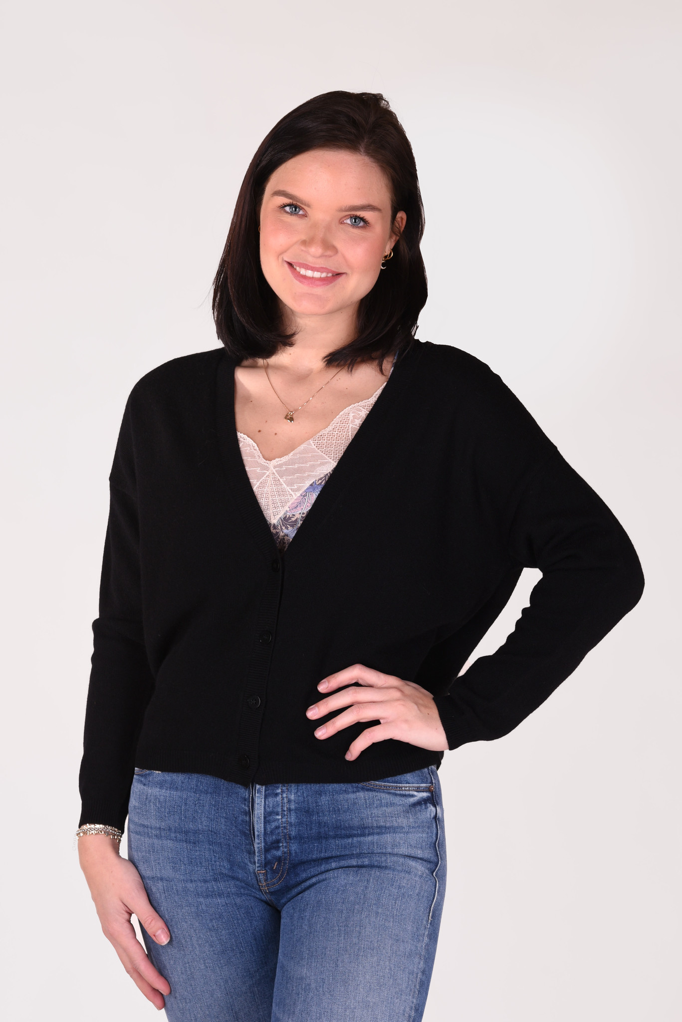 Les Tricots de Lea vest Gienna zwart Les Tricots de Lea vest Gienna zwart