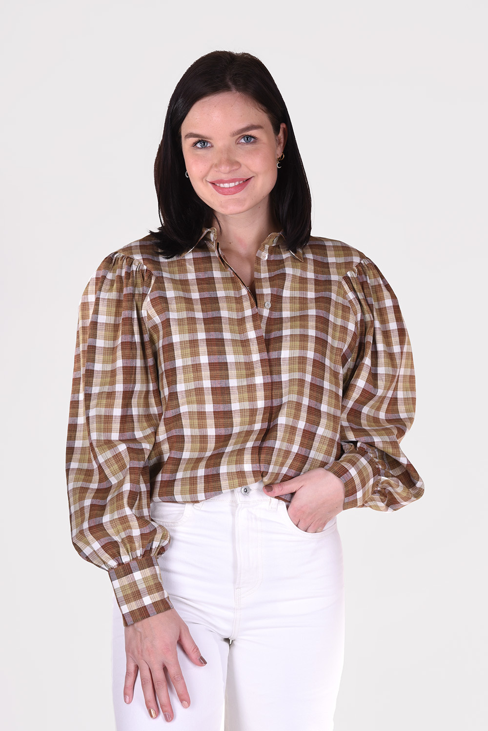 Les Coyotes de Paris blouse Marcelle 215-20-033 beige Les Coyotes de Paris blouse Marcelle 215-20-033 beige