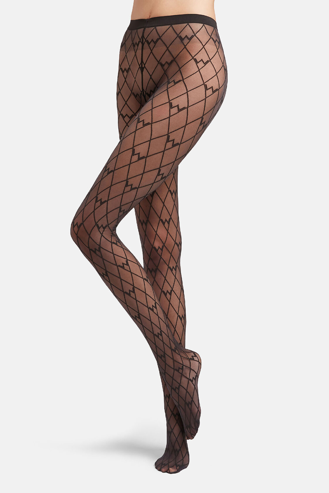 Wolford panty W-Pattern 14847 zwart Wolford panty W-Pattern 14847 zwart