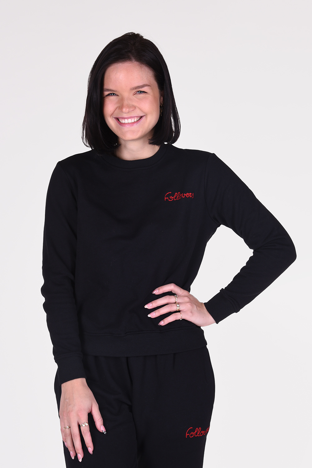 Follovers trui Kourtney zwart Follovers trui Kourtney zwart
