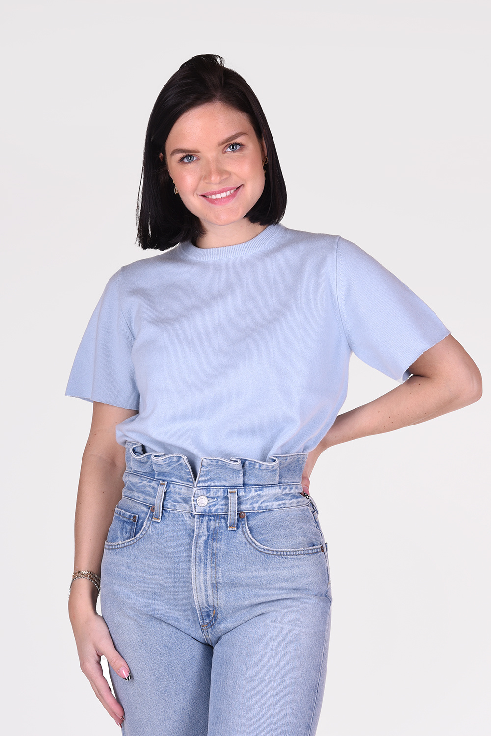 Extreme Cashmere top Tshirt 64 lichtblauw Extreme Cashmere top Tshirt 64 lichtblauw