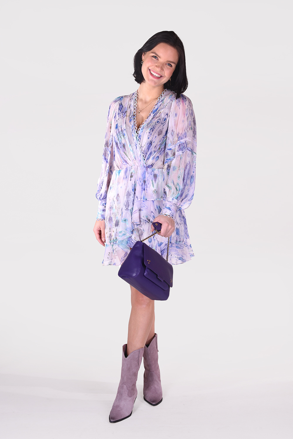 IRO jurk Kolmi WP33KOLMI blauw IRO jurk Kolmi WP33KOLMI blauw