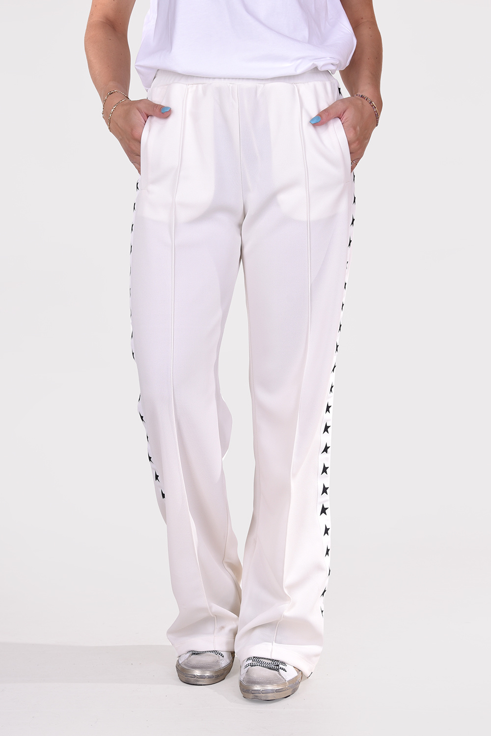 Golden Goose broek Dorotea GWP00877.P000521 wit Golden Goose broek Dorotea GWP00877.P000521 wit