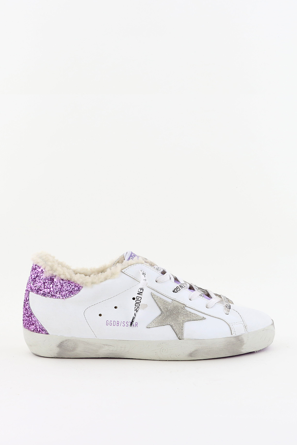 Golden Goose sneakers Super-Star GWF00102.F001623 wit/paars Golden Goose sneakers Super-Star GWF00102.F001623 wit/paars