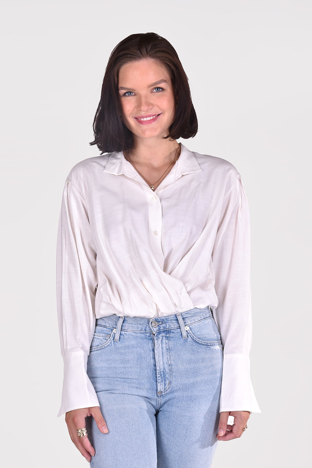 FRAME blouse Wrap LWSH1735 wit FRAME blouse Wrap LWSH1735 wit