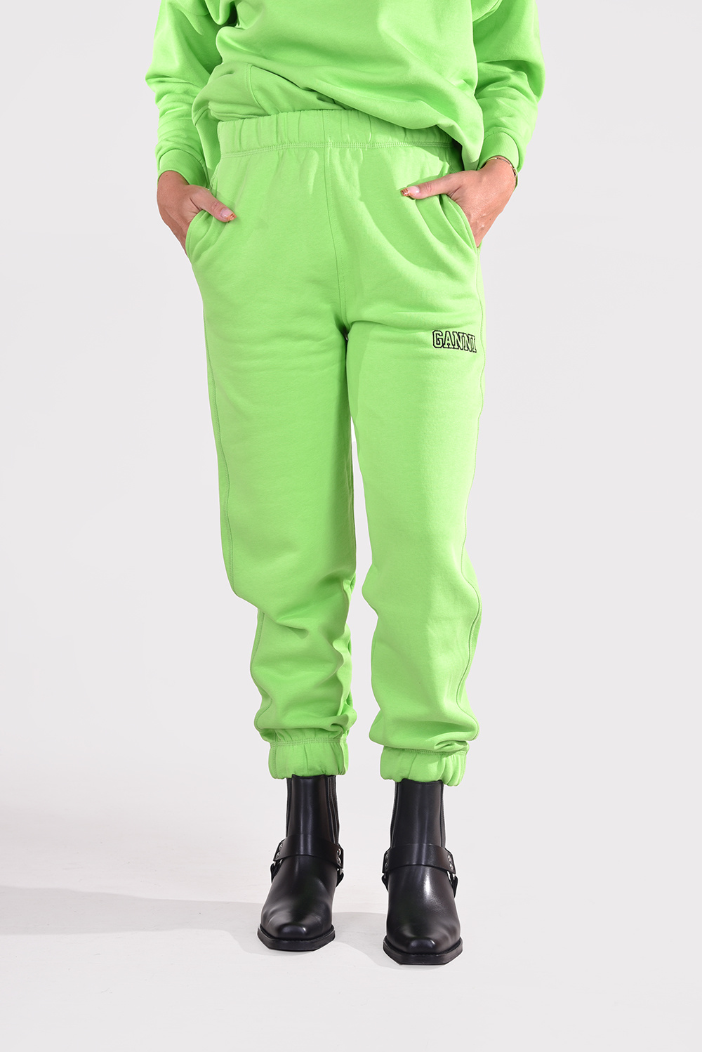 Ganni broek T2991 groen Ganni broek T2991 groen