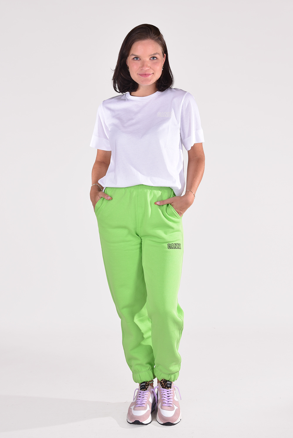 Ganni t-shirt T2917 wit Ganni t-shirt T2917 wit