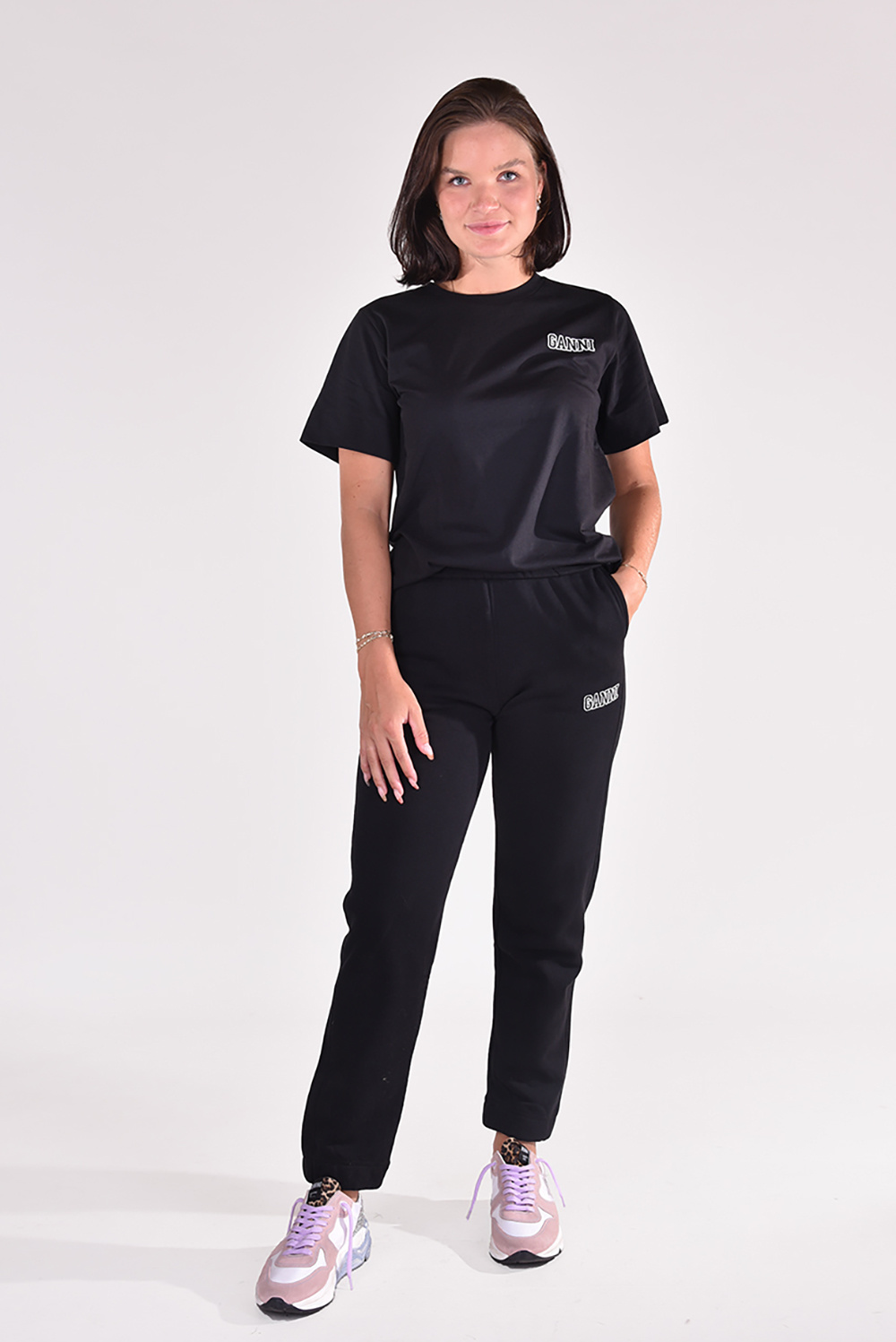 Ganni t-shirt T2917 zwart Ganni t-shirt T2917 zwart