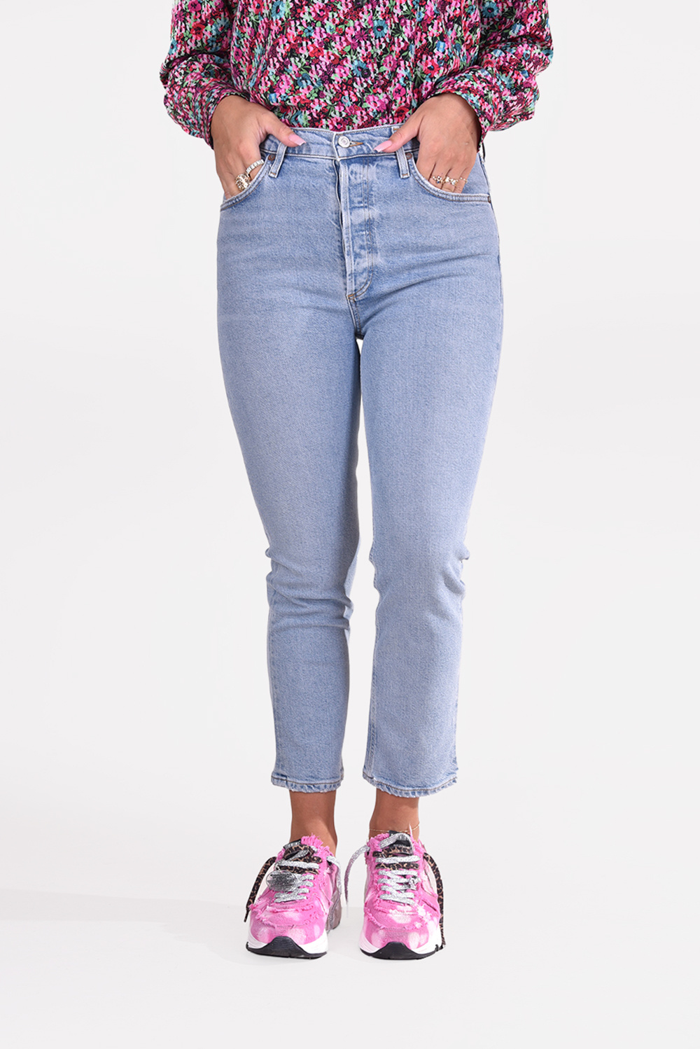 Agolde jeans Riley A056C-1255 blauw - Marjon Snieders