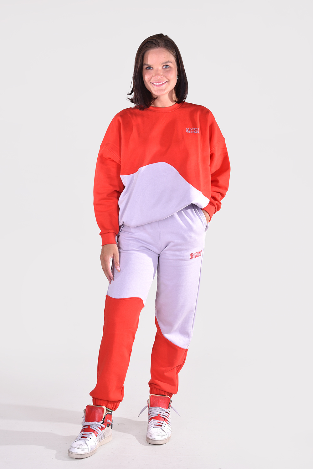 Ganni trui T2058 roze Ganni trui T2058 roze